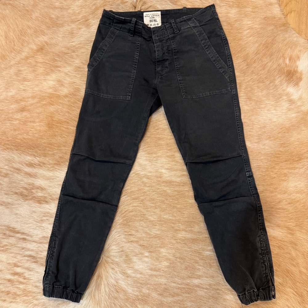 Nili Lotan Cropped Military Pant 00 Carbon EUC Deep Pockets